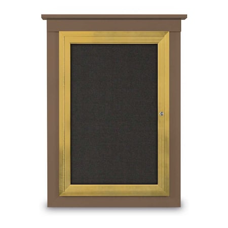 United Visual Products Single Door Enclosed Cathedral Letterboa UV1299CD-BLACK-GREY